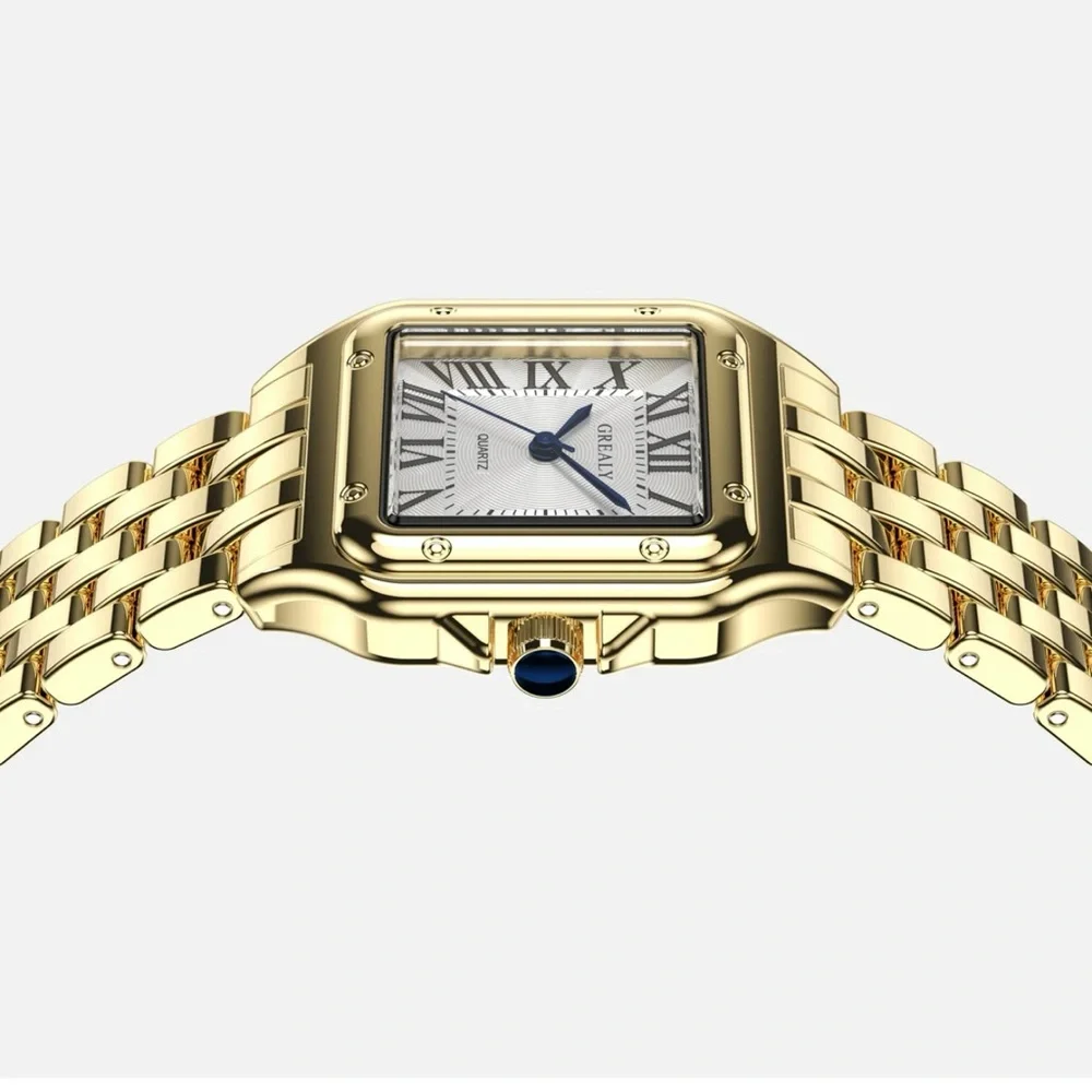 Panthere Classic Rectangle Stainless Steel
Gold Watch - Picture 8 of 9